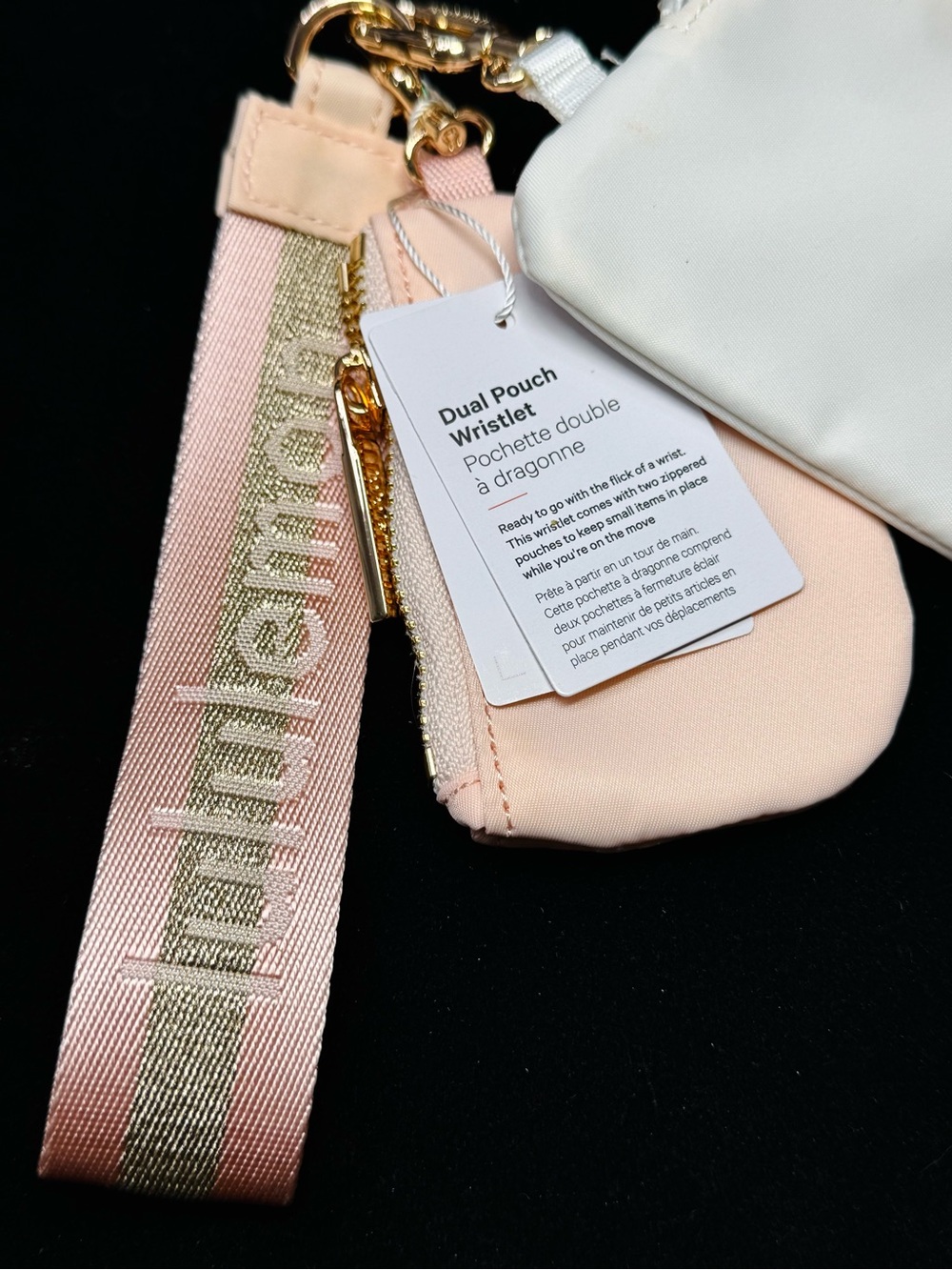 Lululemon Dual Pouch Wristlet Set - White & Light Pink - Picture 2 of 10